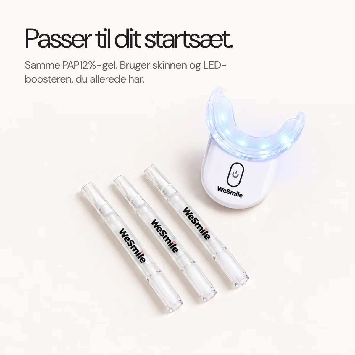Passer til skinnen og LED-boosteren fra dit startsæt